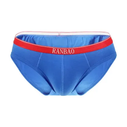 Excellent Quality Custom Private LOGO Boys Low-Rise Briefs Solid Color Man Underwear Breathable and Soft Fabric Boxer-RANBAO