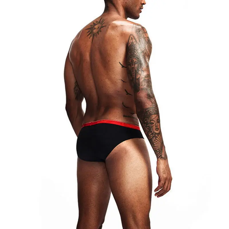 Excellent Quality Custom Private LOGO Boys Low-Rise Briefs Solid Color Man Underwear Breathable and Soft Fabric Boxer-RANBAO
