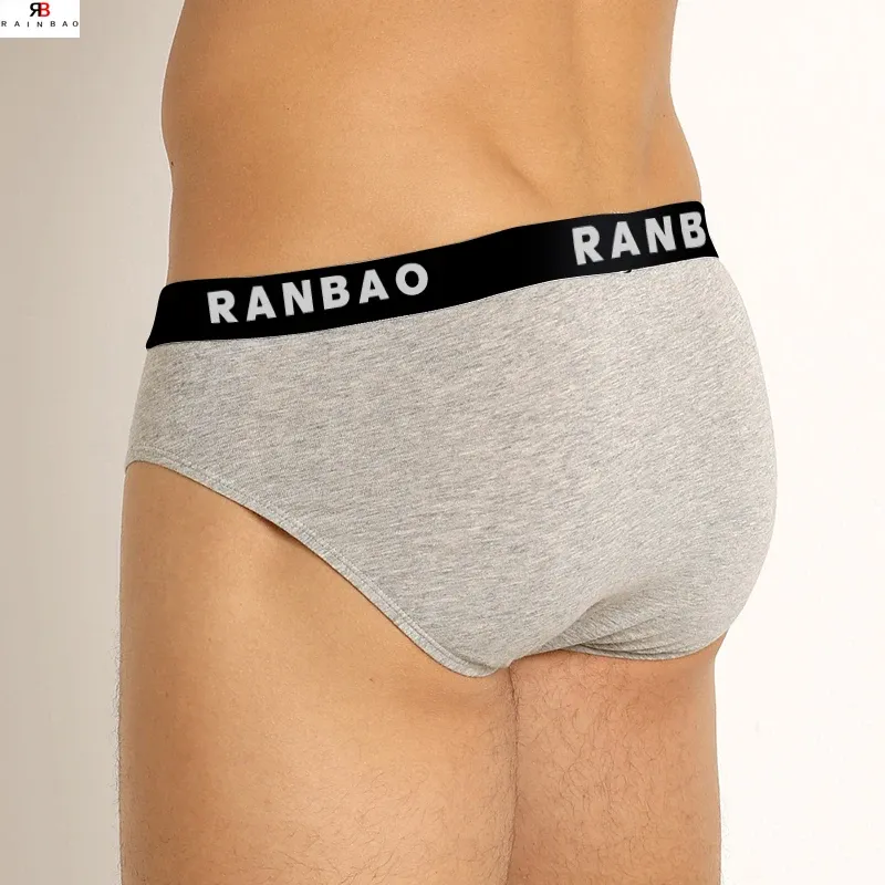 Cheap and Comfortable Solid Color New Men's Underwear and Men Brief Pure Cotton c String Underwear-RANBAO