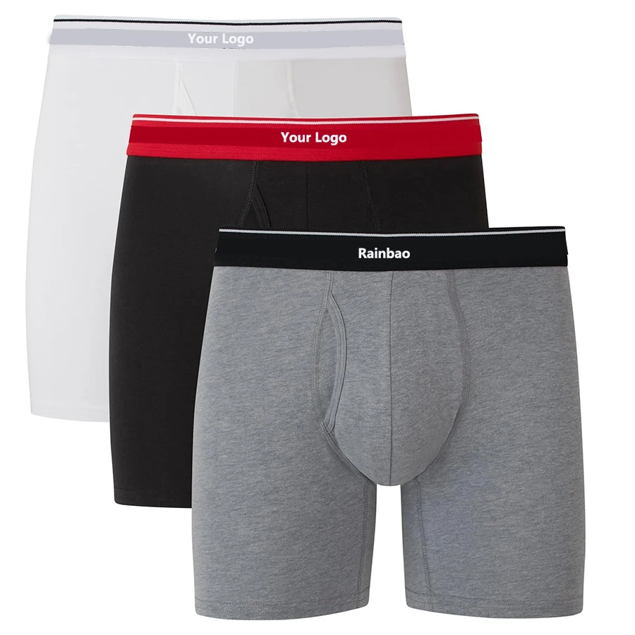OEM Factory Originals Men's Boxer Briefs Trunks Stretch Cotton Moisture Wicking Modern Fit Low Mid-Rise Breathable Underwear-RANBAO