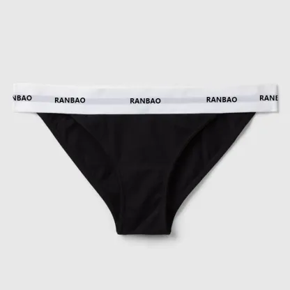 OEM ODM Manufacturer Custom Elastic Waist Organic Cotton Women Underwear Brief Female Lingerie Cotton Woman Panty-RANBAO