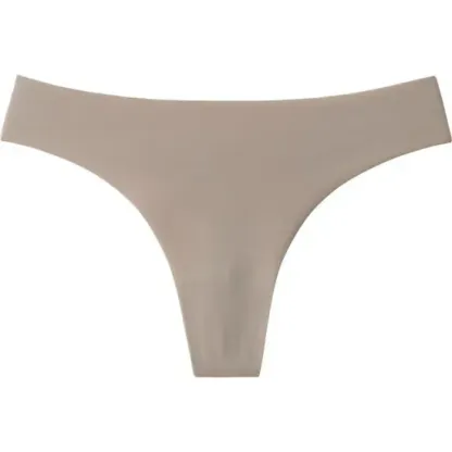 Sexy Lady Thongs Plain Seamless Women Thongs Low Waist Fitness One Piece Bikini Underwear Panties-RANBAO