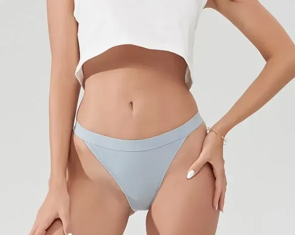 Custom Logo Lightweight and Breathable Womens Thongs Sport Bikini Briefs Simple Thin Belt Briefs G-String Thongs-RANBAO