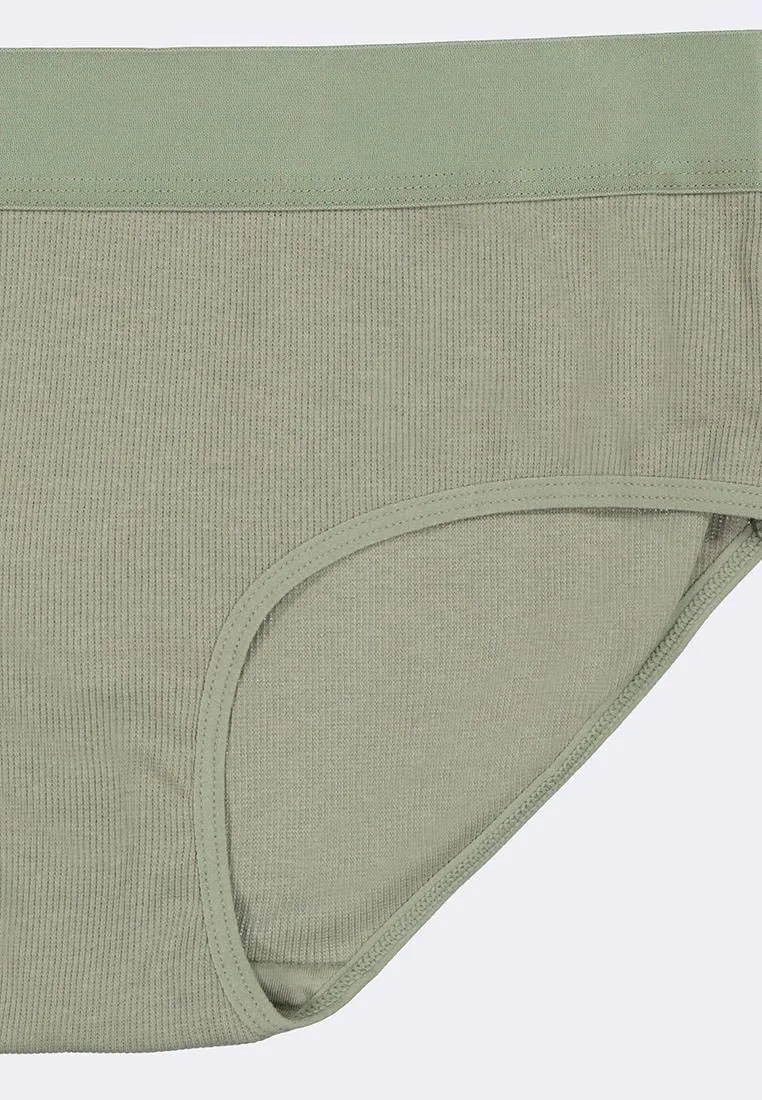 Lady's Mid-rise Panty Rib Waistband Women's Panties Briefs for Female Stretchy Underwear Hipster Lingerie Knickers Every Day-RANBAO