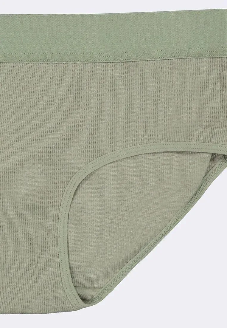 Lady's Mid-rise Panty Rib Waistband Women's Panties Briefs for Female Stretchy Underwear Hipster Lingerie Knickers Every Day-RANBAO