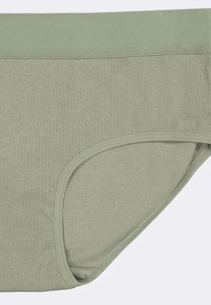 Lady's Mid-rise Panty Rib Waistband Women's Panties Briefs for Female Stretchy Underwear Hipster Lingerie Knickers Every Day-RANBAO