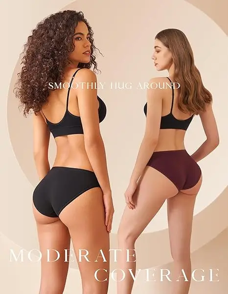 Wholesale Seamless Underwear Women High Quality Cotton Breathable Low-rise Briefs Sexy Beach Bikini Panties for Women-RANBAO