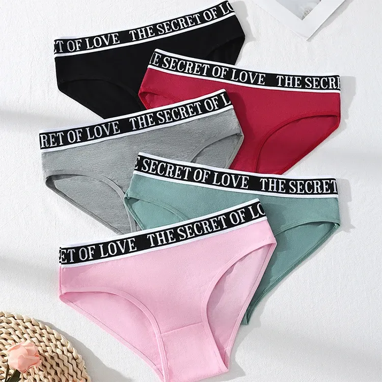 2025 New Custom Logo Plus Sizes Underwear Letter Printing Women Fitness Yoga Seamless Panties-RANBAO