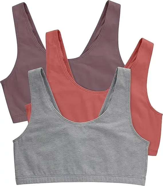 OEM ODM Factory Customized Womens Cotton Crop Top Scoopneck Bralette-RANBAO