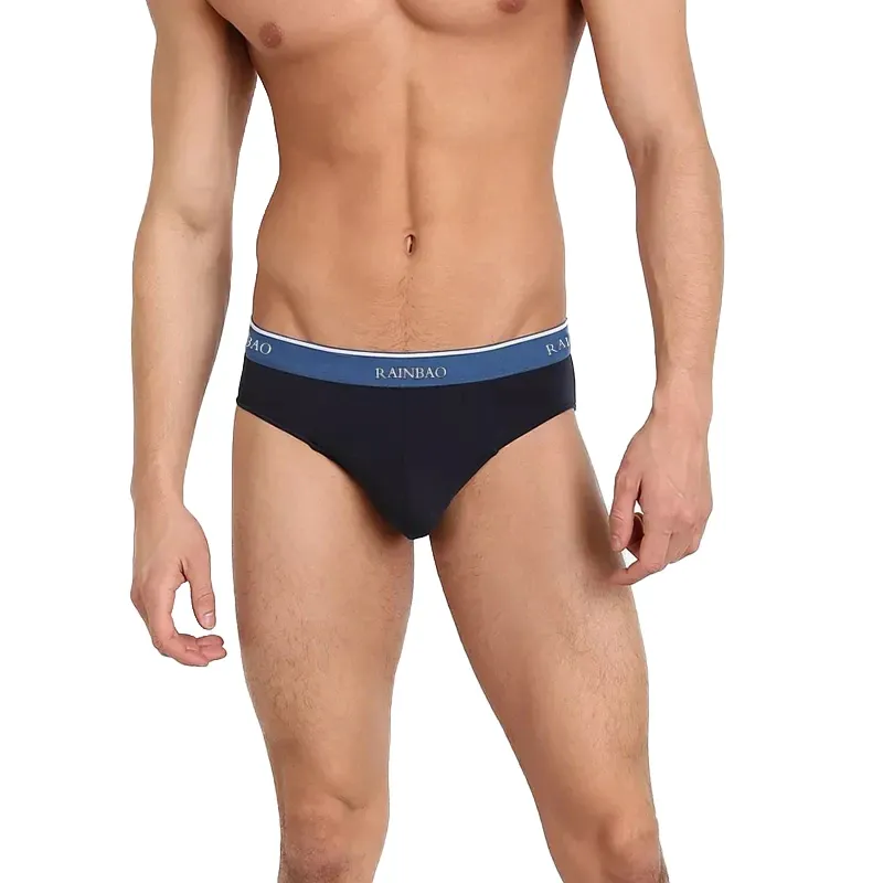 High Quality Men's Underwear Custom Made XL Briefs High Elastic Spandex Sexy Mens Boxer with Custom Logo Competitive Price-RANBAO