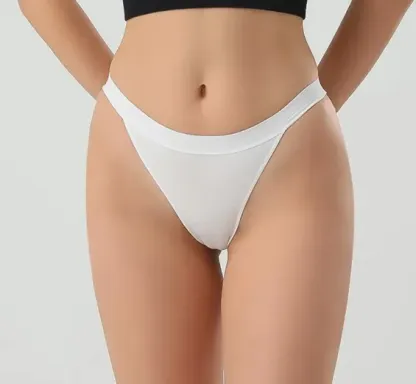 Custom Logo Lightweight and Breathable Womens Thongs Sport Bikini Briefs Simple Thin Belt Briefs G-String Thongs-RANBAO