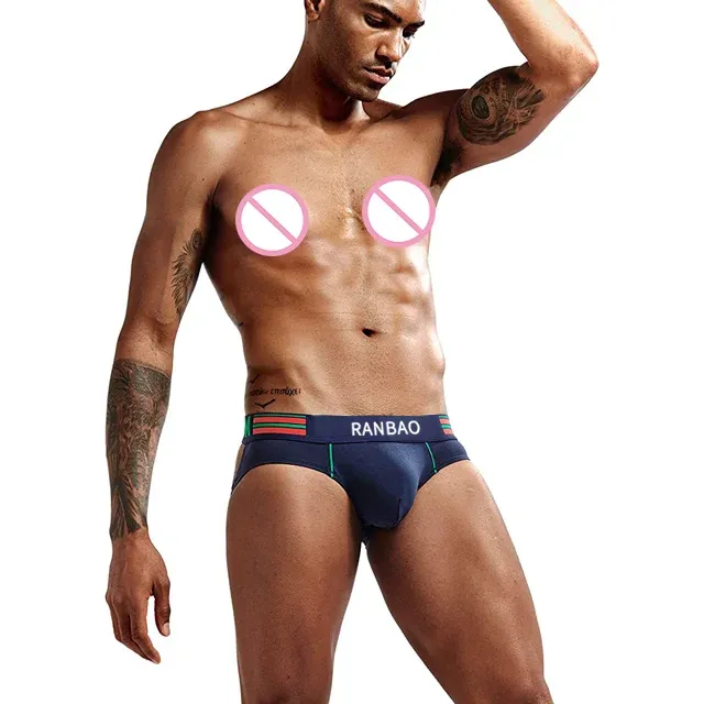 Custom Brand Logo Top Quality Stretchy Men'S Sexy Underwear Big Bulge Erotic Sissy Male Jockstraps-RANBAO