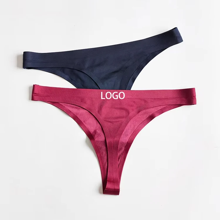 Custom Logo Seamless Thongs for Womens Low Waist Thong Seamless Panties Breathable Comfortable Underwear-RANBAO
