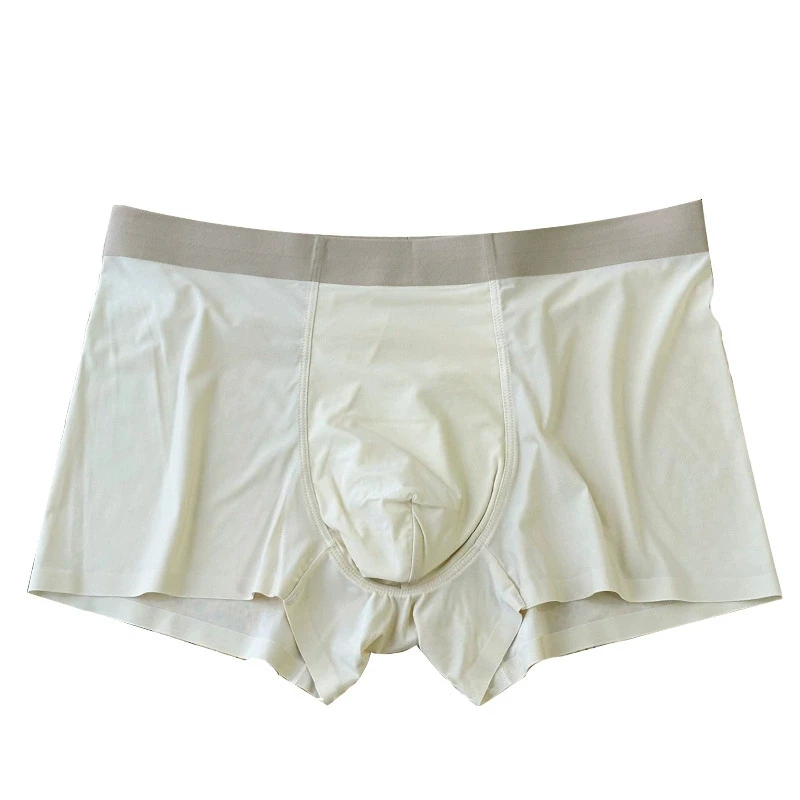 Spring and Summer Ultra-Thin Ice Silk Large Anti-Bacterial Seamless Underwear Quick-Drying Men'S Underpants Briefs Boxers-RANBAO
