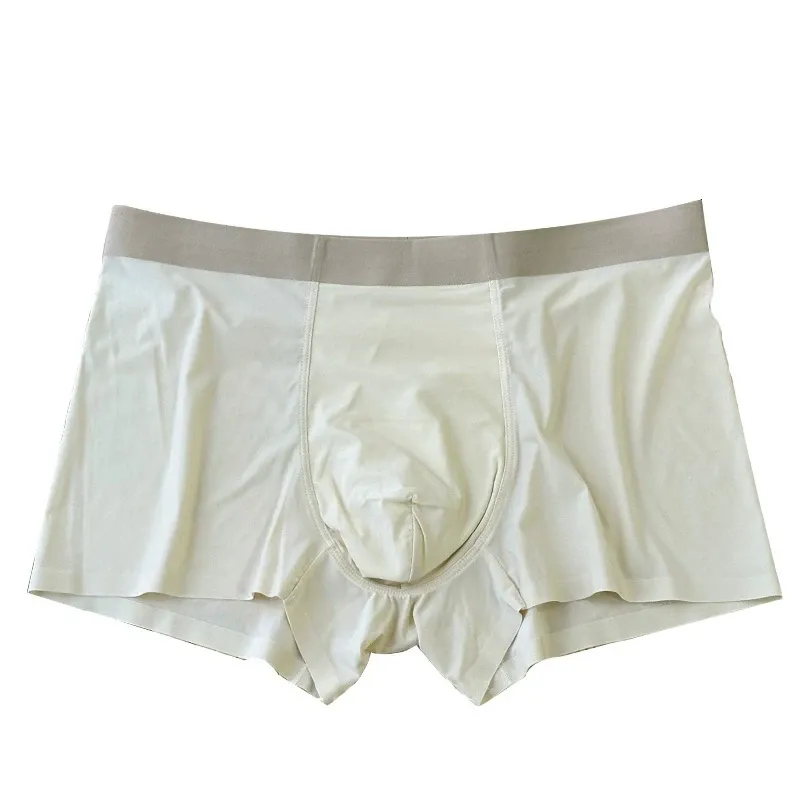 Spring and Summer Ultra-Thin Ice Silk Large Anti-Bacterial Seamless Underwear Quick-Drying Men'S Underpants Briefs Boxers-RANBAO