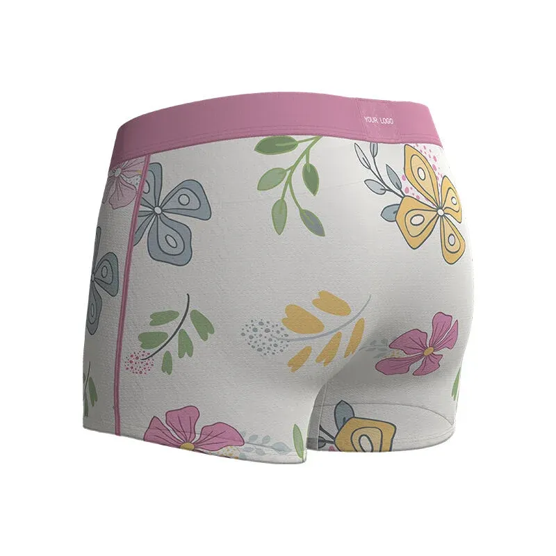 Manufacturer Wholesale Custom Logo Patterned Printing Girl Boxer Shorts Panties for Women-RANBAO