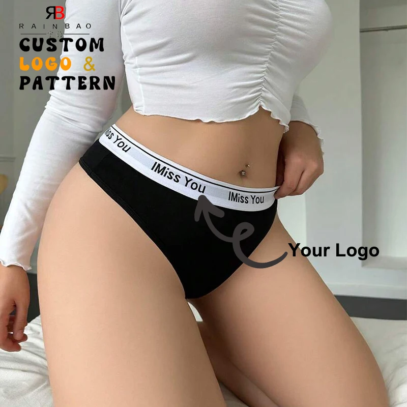 Custom High Quality Wholesale Manufacturer Plus Letter Tape Waist Panty Sports Briefs