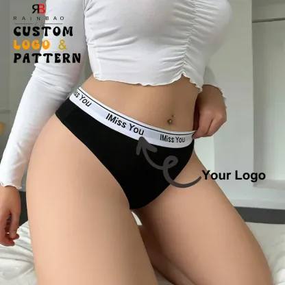 Custom High Quality Wholesale Manufacturer Plus Letter Tape Waist Panty Sports Briefs-RANBAO