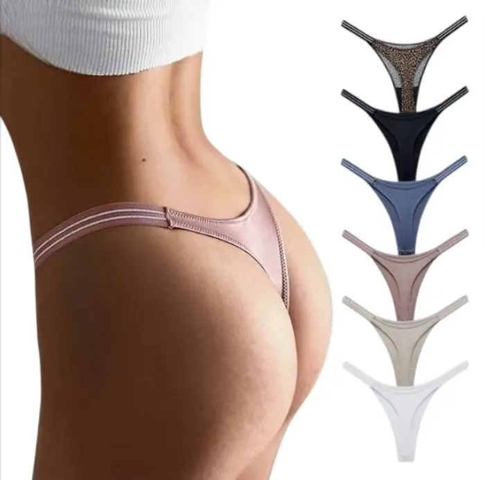 New Custom Letter Logo Women Low-Rise Thong T-Style Comfortable Sexy Quick Drying Bikini Style Panties Women's Thongs-RANBAO