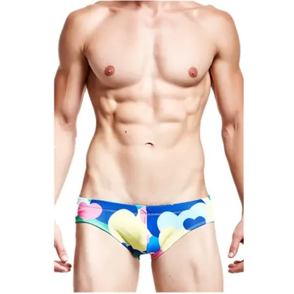 Newest High Quality Mens Swim Trunks Print Pattern Custom Swimwear Men Low-rise Men Cool Swimsuit-RANBAO