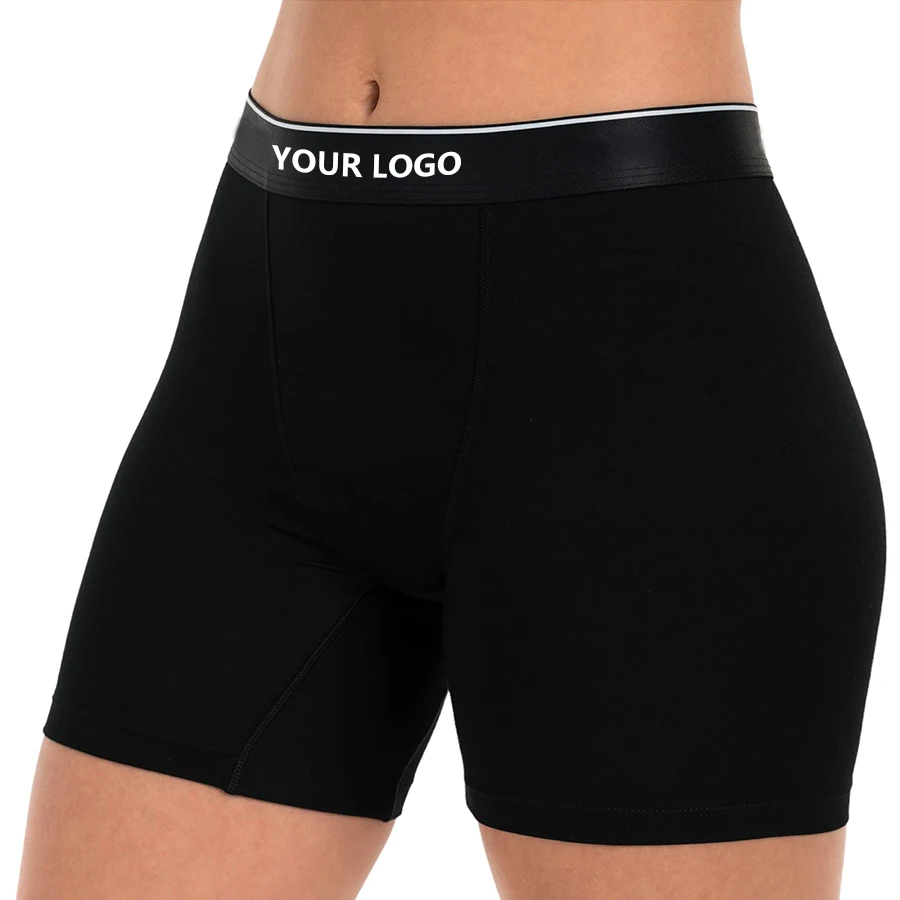Custom Durable Sustainable Plus Size High Waisted  5 Inch Modal BoyShorts Womens Baller Boxers Briefs-RANBAO