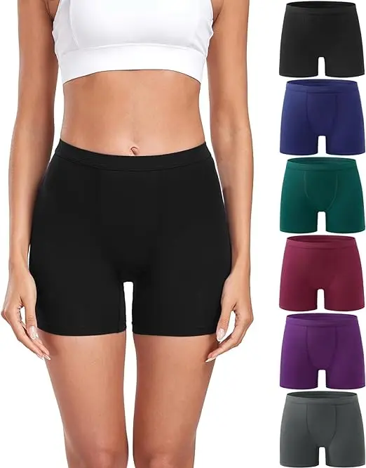 Ranbao Factory Wholesale Soft Breathable Microfiber Boxer Briefs Underwear Women's Modal Boy Shorts Panties-RANBAO