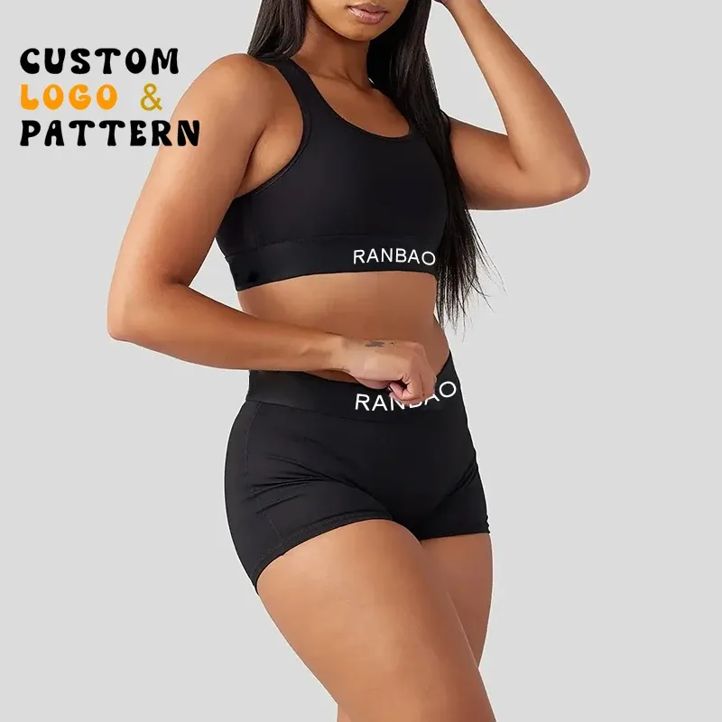 ProLuxe Active Performance Bra Brushed Lining XS-XL Sizes Soft Cotton Padded Sport Bra Compressive Front Panel Print Pattern-RANBAO