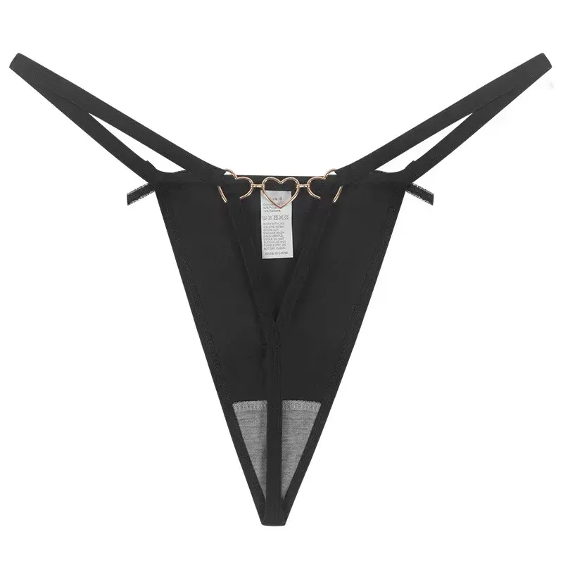 Custom Letter Logo Thong Private Labels Lace G-String Underwear Panties Rhinestone Soft Comfortable Panty-RANBAO