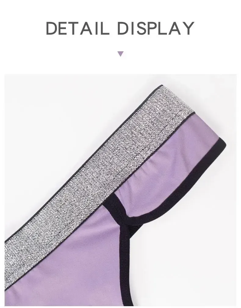 Wholesale Sexy Women Underwear Luxury Shiny Ribbon Thong Women Panties Cotton G-String-RANBAO