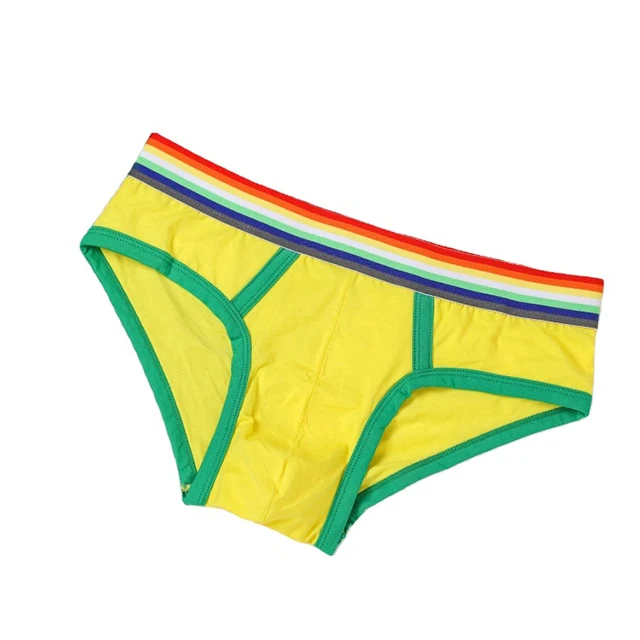 Fashionable Colorful Ribbed Mature Charming Men'S Cotton Briefs & Boxers Healthy Male Penis Underwear-RANBAO