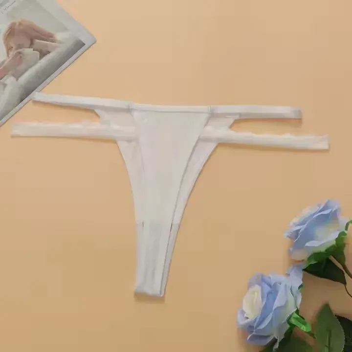 Hot Popular Good Quality G-String Panties for Mature Women XL Size Embroidered Logo Mid-Rise Everyday Style Lace Briefs-RANBAO