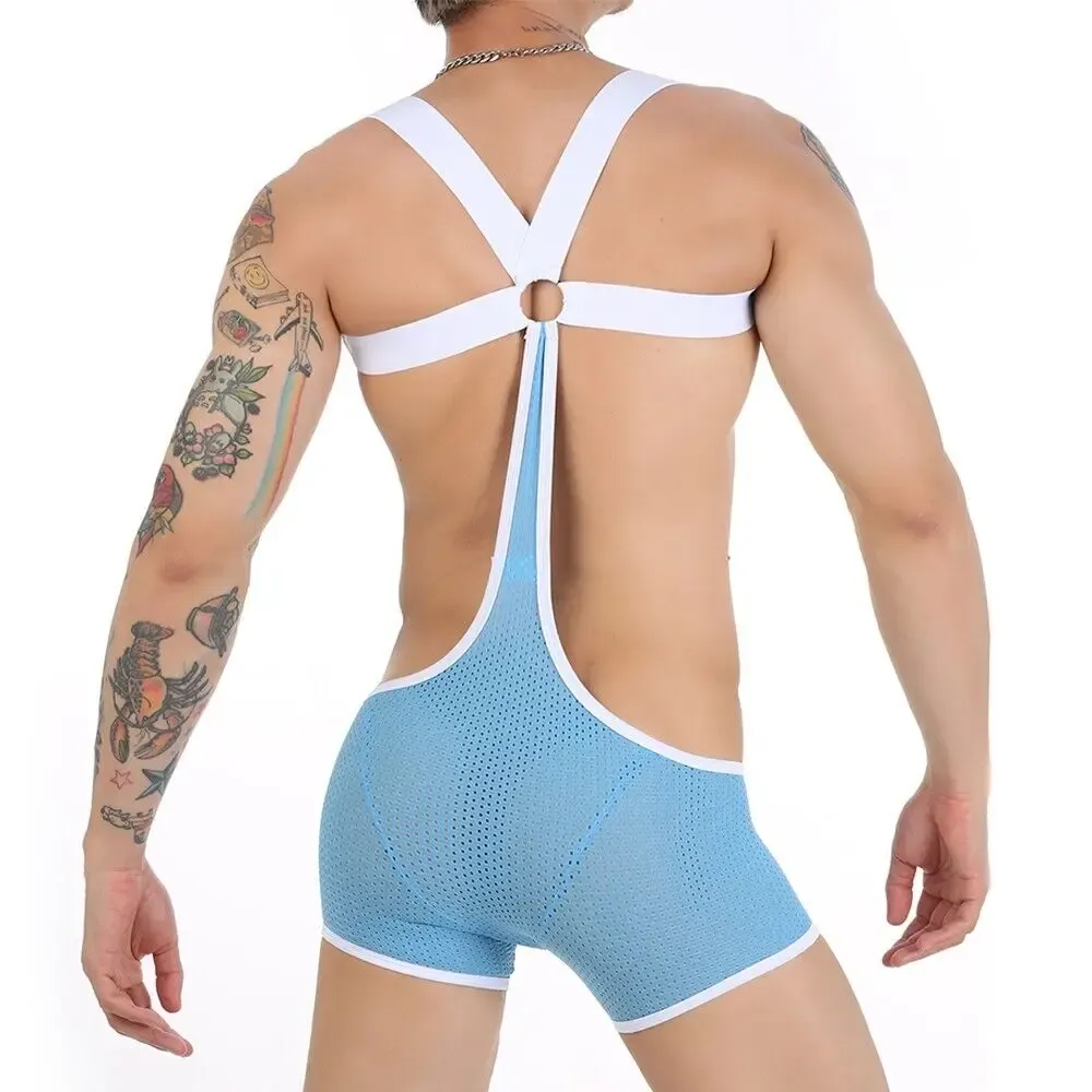 Factory Directly Supply Bodysuit for Men Customize Mix Colors Gay Mens Bodysuit Mesh Mens Sexy Underwear-RANBAO