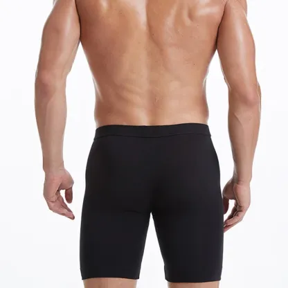 Custom Long Plain White Mature Men's Briefs Boxers Underwear Moisture Wicking Men Boxers Underwear-RANBAO