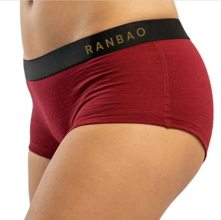 Organic Boxer Shorts for Women Sporty Low-Rise Underwear Sustainable Woven Panties Great Gift Idea!-RANBAO