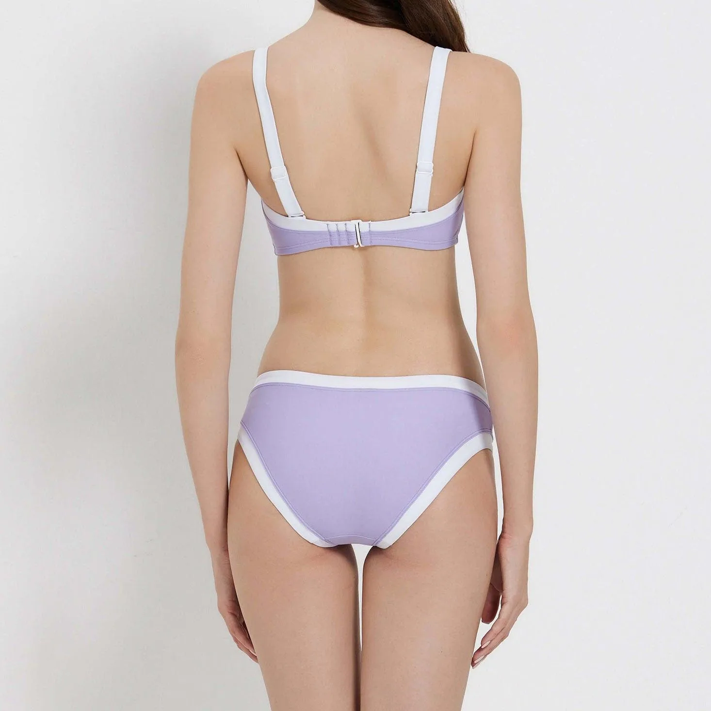 Women's Bikini Set Hipster 2 Piece Bra & Briefs Knickers Lady's Underwear Bathing Suit Vacation Adjustable Straps Contrast Swim-RANBAO