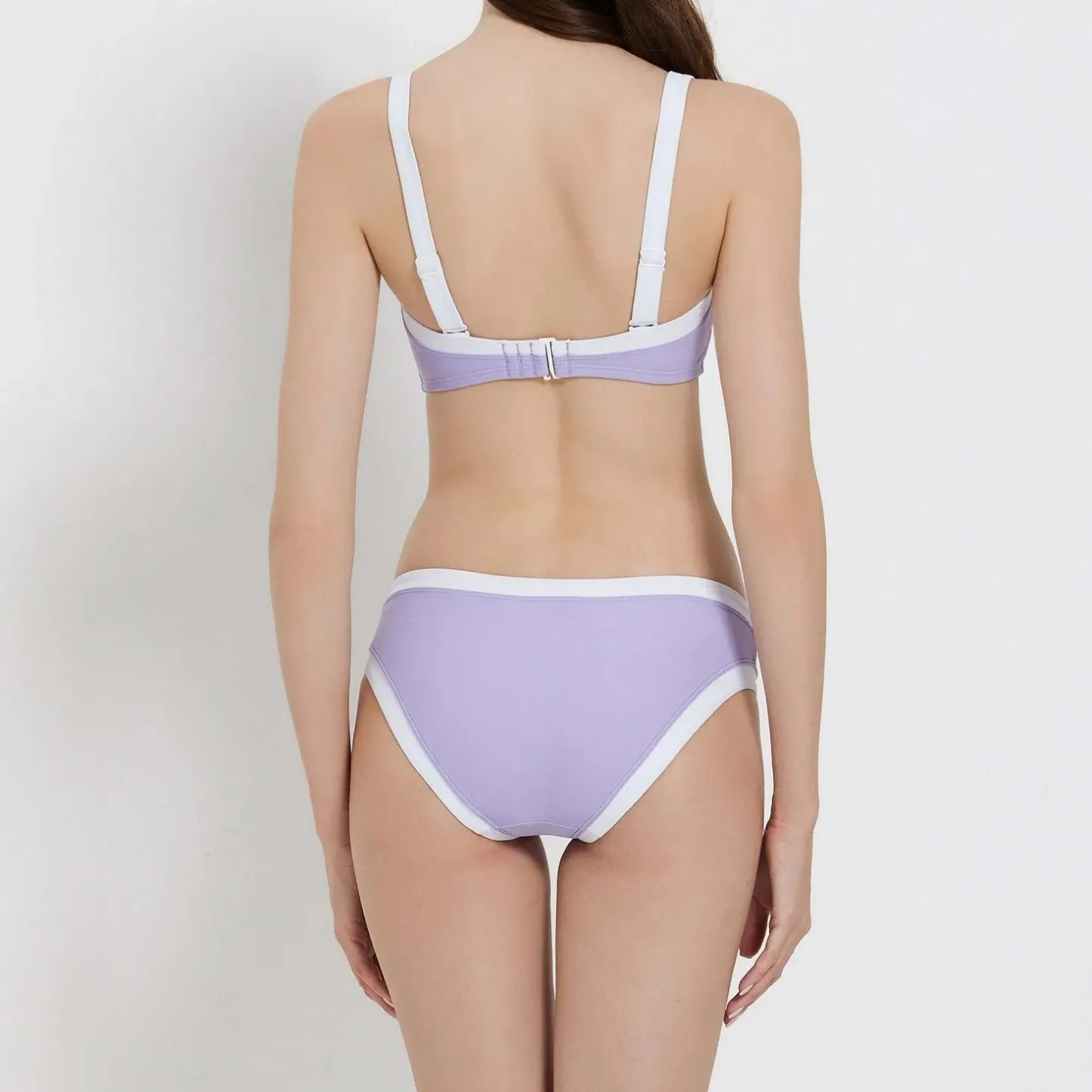 Women's Bikini Set Hipster 2 Piece Bra & Briefs Knickers Lady's Underwear Bathing Suit Vacation Adjustable Straps Contrast Swim-RANBAO