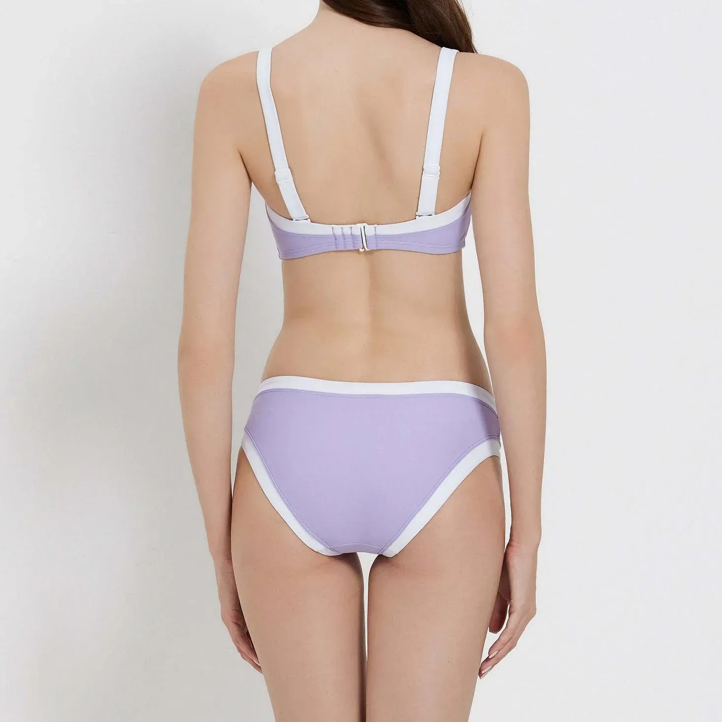 Women's Bikini Set Hipster 2 Piece Bra & Briefs Knickers Lady's Underwear Bathing Suit Vacation Adjustable Straps Contrast Swim-RANBAO