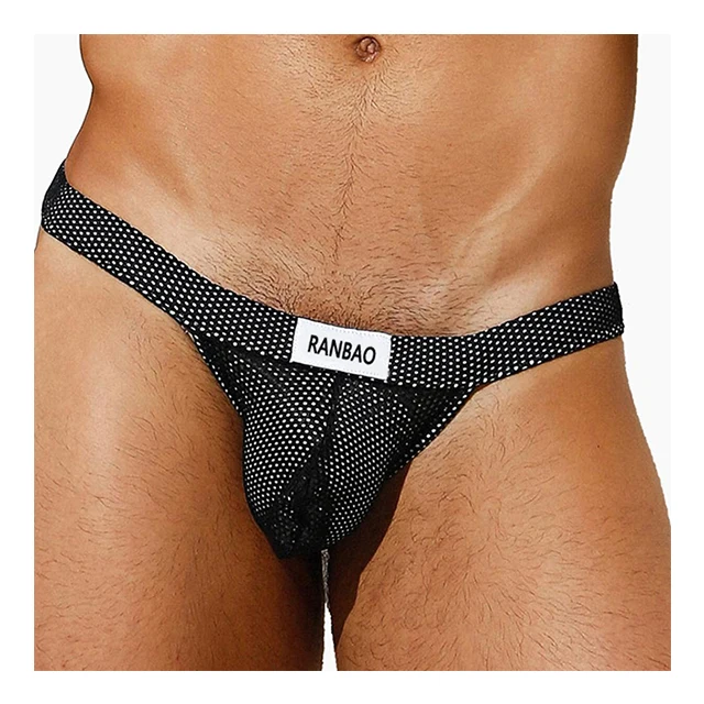Professional Durable Breathable Mesh Boys Sexy Underwear Big Bulge Penis Underwear for Man-RANBAO