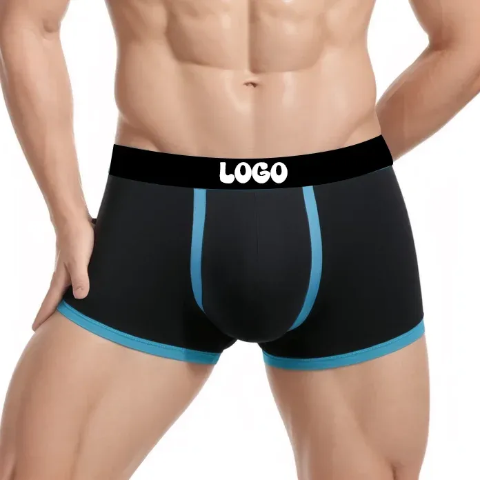 Classical High Quality Men Short Boxers Male Creative Logo Underwear Spandex Polyester Fabrics for Men Shorts-RANBAO