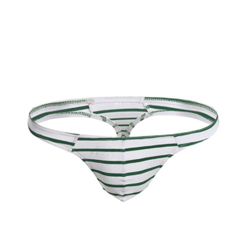 Comfortable G-String Sexy Underwear Man Male Thogs Underwear Striped Pattern Thongs  for Men-RANBAO