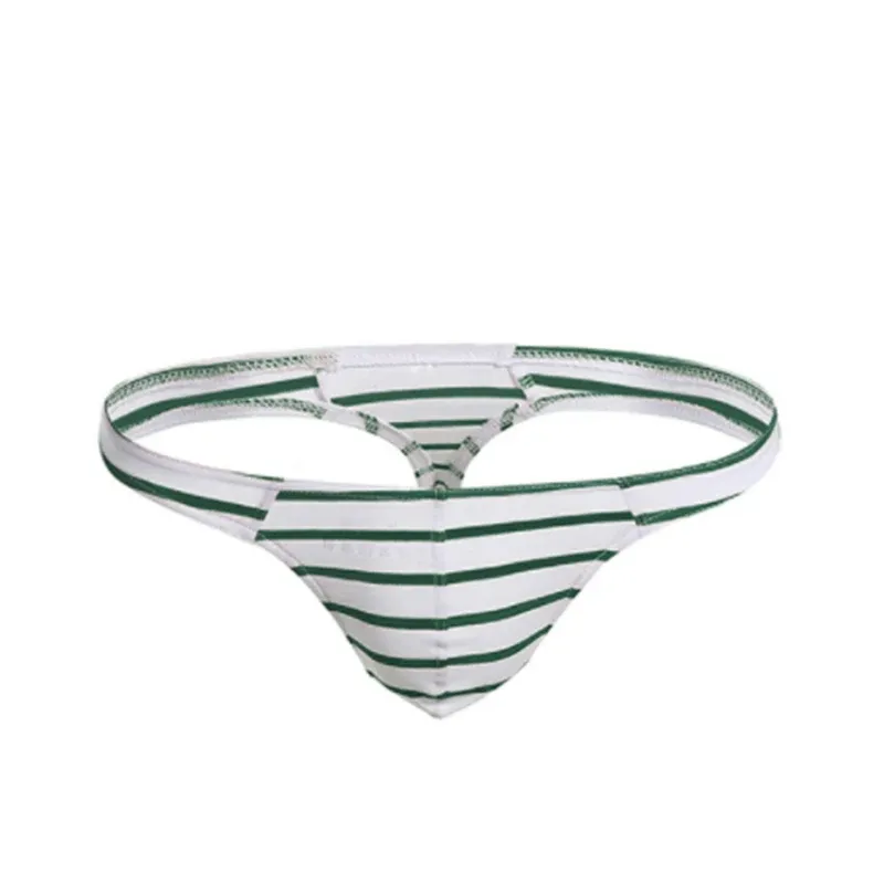 Comfortable G-String Sexy Underwear Man Male Thogs Underwear Striped Pattern Thongs  for Men-RANBAO