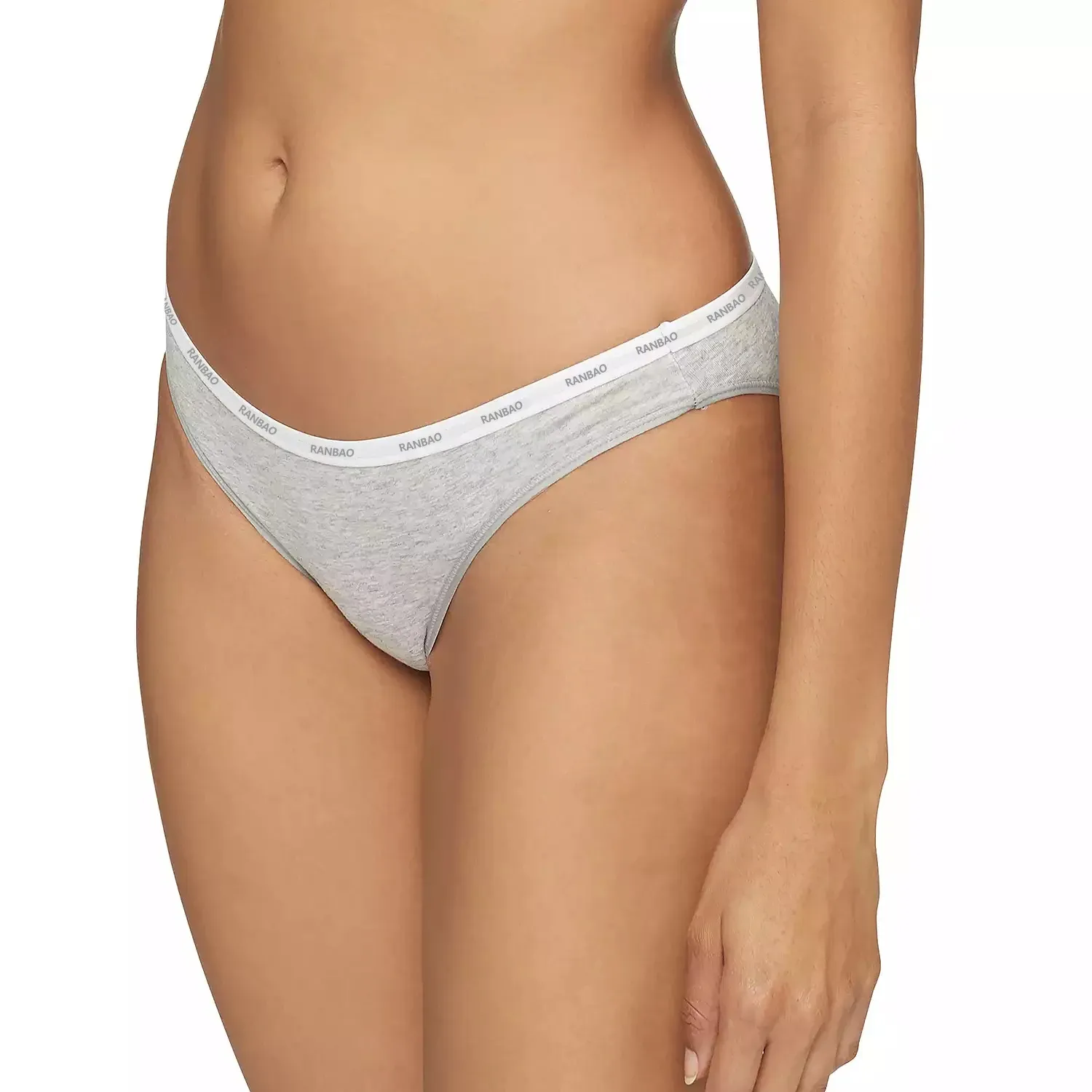 Casual Elastic Waistband Everyday Beach Bikini Women's Solid Low-rise Briefs Hipster for Female Underwear Lingerie Knickers-RANBAO