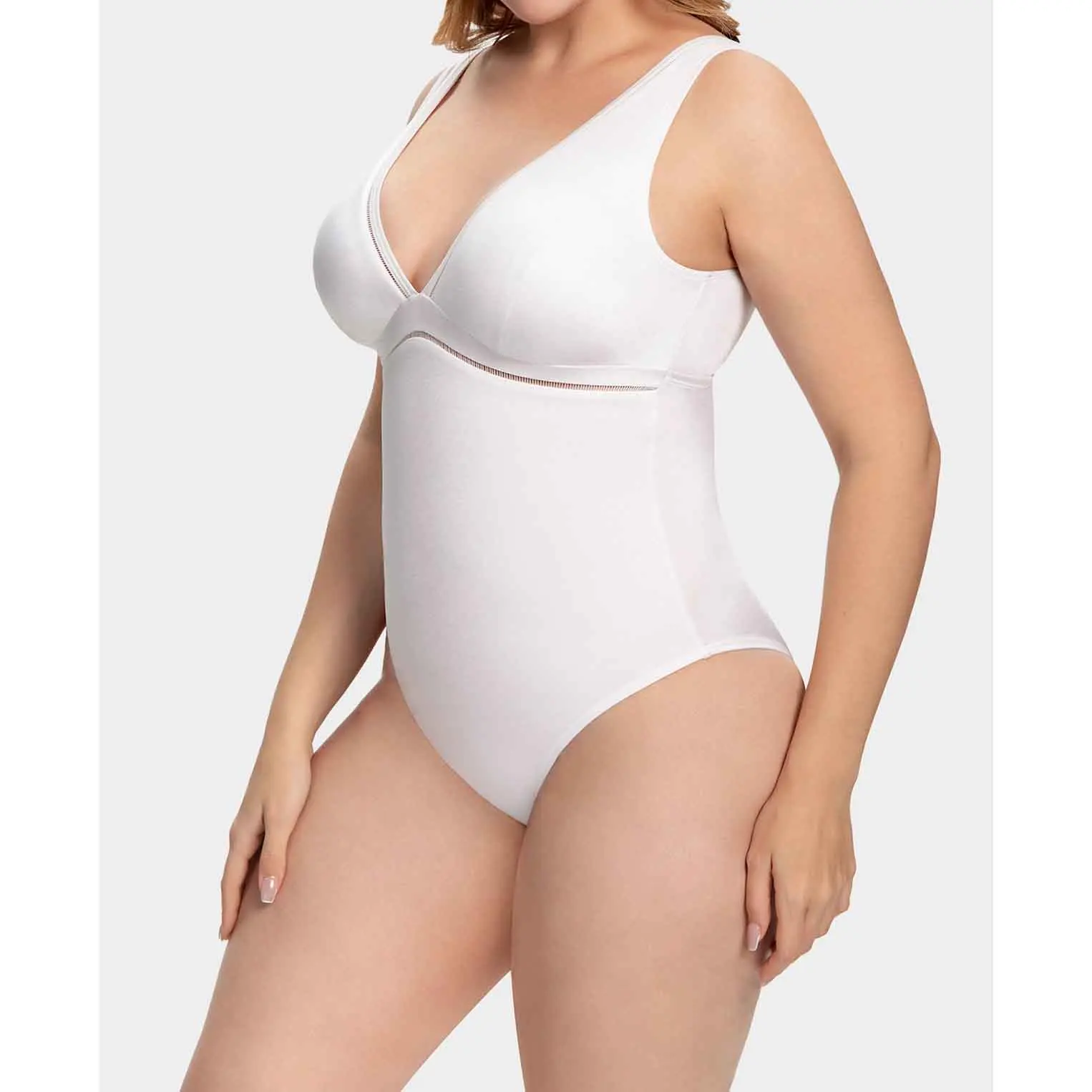 Lady's Women's Bodysuit Plus Jumpsuit for Female Beach High Cut Sexy Backless Swimsuit Swimwear Bathing Wear One Piece V-neck-RANBAO