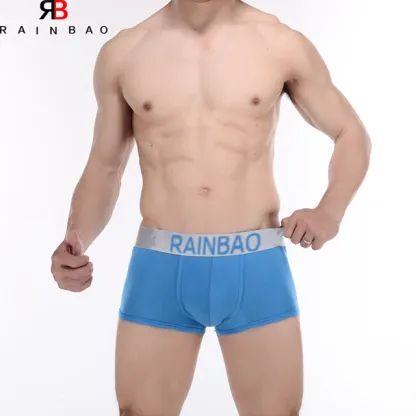 Best Seller Mature Charming Classic Solid Ribbed Male Penis Underwear Big Bulge Men'S Sexy Briefs & Boxers-RANBAO