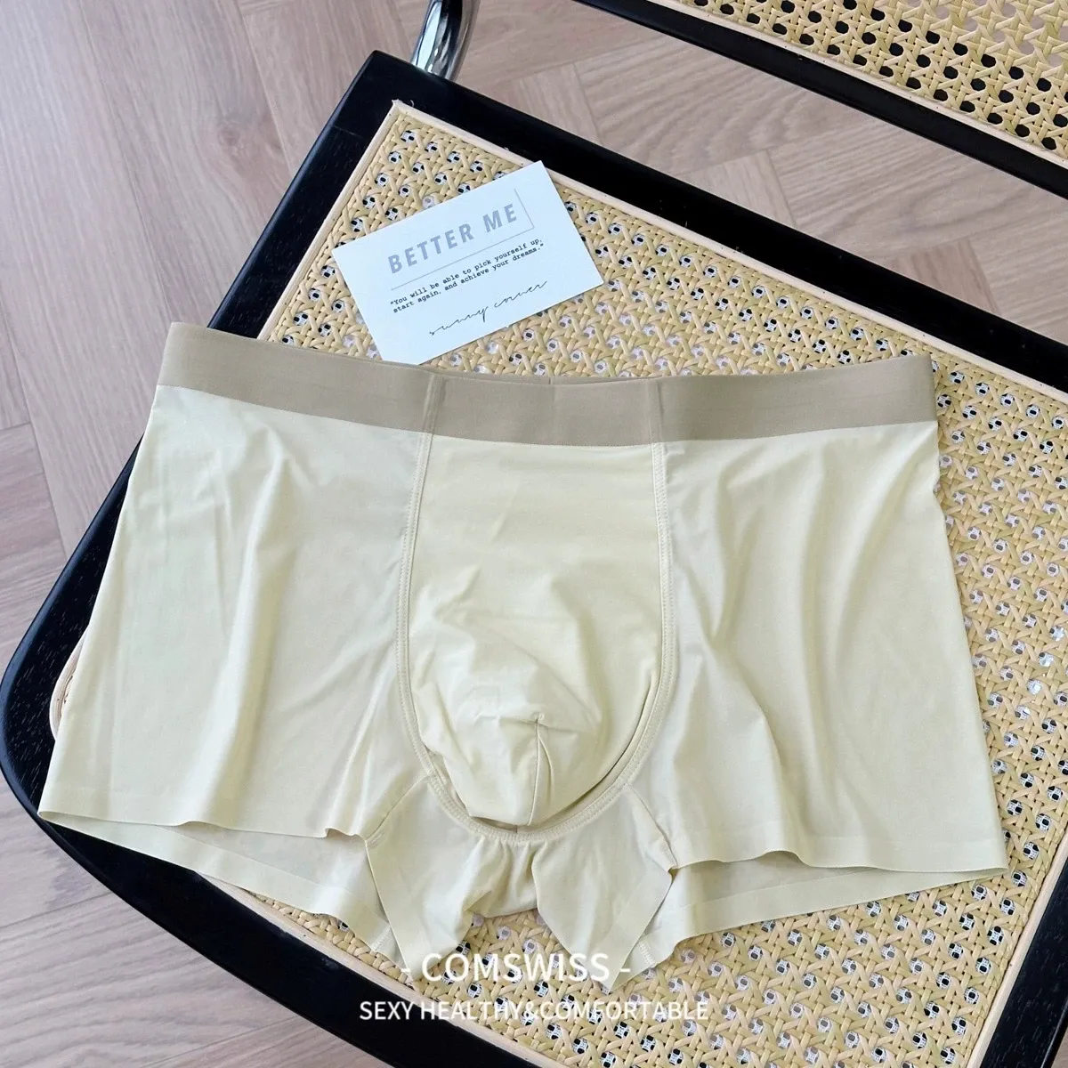 Spring and Summer Ultra-Thin Ice Silk Large Anti-Bacterial Seamless Underwear Quick-Drying Men'S Underpants Briefs Boxers-RANBAO