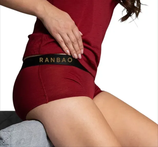 Organic Boxer Shorts for Women Sporty Low-Rise Underwear Sustainable Woven Panties Great Gift Idea!-RANBAO