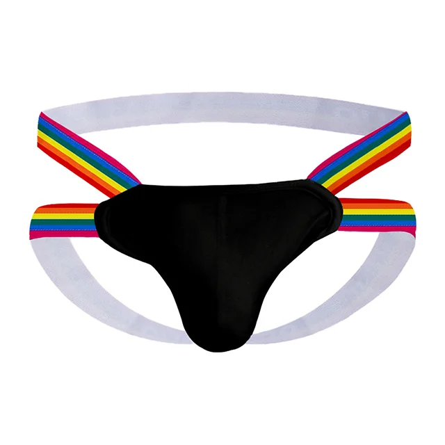 Big Bulge Elastic Waistband Sissy Boys Jockstraps Erotic Sexy Panties Thongs for Gay Man-RANBAO