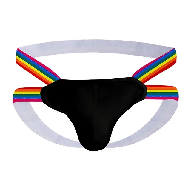 Big Bulge Elastic Waistband Sissy Boys Jockstraps Erotic Sexy Panties Thongs for Gay Man-RANBAO