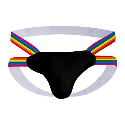 Big Bulge Elastic Waistband Sissy Boys Jockstraps Erotic Sexy Panties Thongs for Gay Man-RANBAO