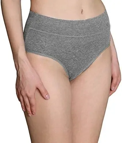 Custom Ladies Panties Lingerie Undergarments Mid Waist No Muffin Top Full Coverage Brief Breathable  Cotton Print-RANBAO